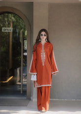 RUSTIC -ORANGE 2 PIECE