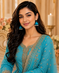 Aqua Pearl Jhumki