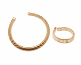 Pair of GleamX Gold Choker and handcuff