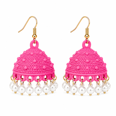 Fuchsia Pearl Jhumki
