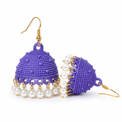 Lilac Pearl Jhumki