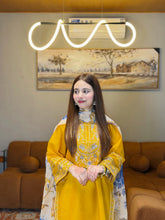 Yellowish Embroidered Fit 3 PC