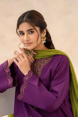 Burgandi Parrot Fit 3 PC Embroidered