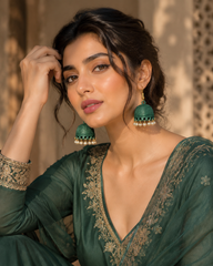 Emerald Pearl Jhumki