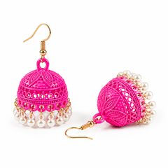Fuchsia Pearl Jhumki