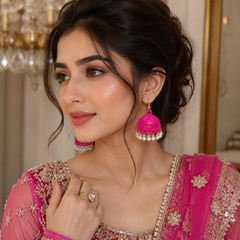 Fuchsia Pearl Jhumki