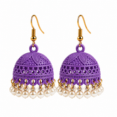 Lilac Pearl Jhumki