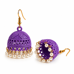 Lilac Pearl Jhumki
