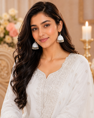 Pearl White Jhumki