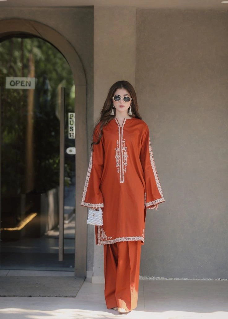 RUSTIC -ORANGE 2 PIECE