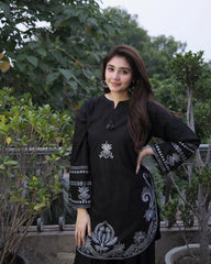 DURE Embroidered Dhanak stitched 2PC Set