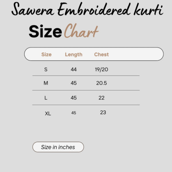 Sawera Embroidered Kurti