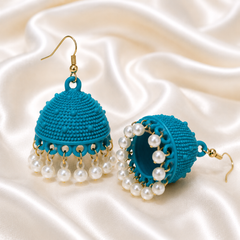 Aqua Pearl Jhumki