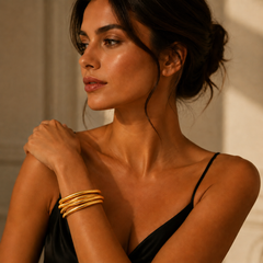TwistVibe Gold Bangle