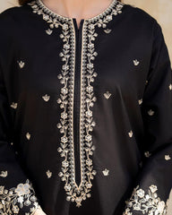 Black Hock Embroidered  2 PC