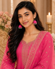 Fuchsia Pearl Jhumki
