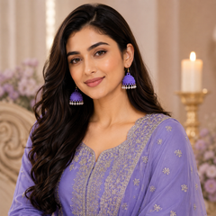 Lilac Pearl Jhumki