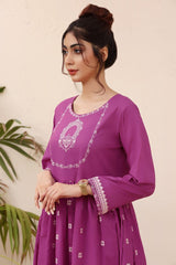 Allure Stitched 2 PCS Embroidered  Suit