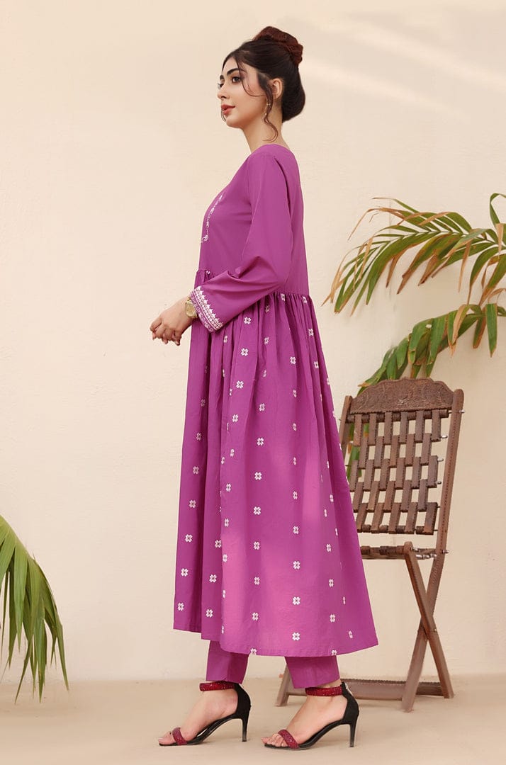 Allure Stitched 2 PCS Embroidered  Suit
