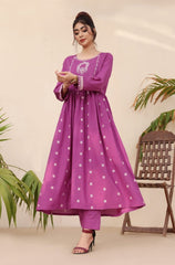 Allure Stitched 2 PCS Embroidered  Suit