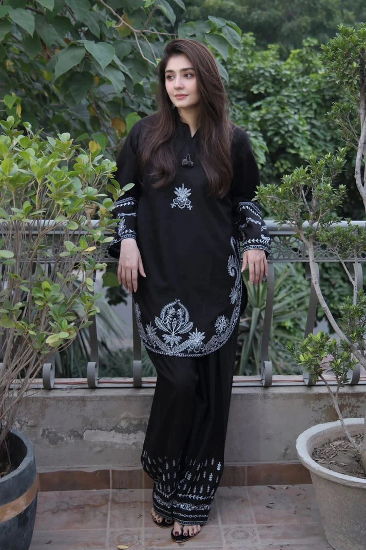 DURE Embroidered Dhanak stitched 2PC Set