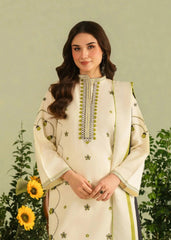 CREAM PARROT EMBROIDERED 3 PIECE