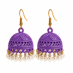 Lilac Pearl Jhumki