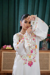 White Rose Embroidered 2-PIECE