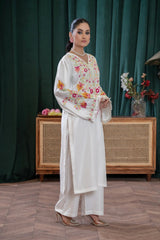 White Rose Embroidered 2-PIECE