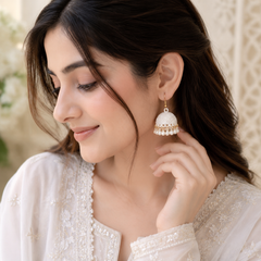 WhitePearl Jhumki