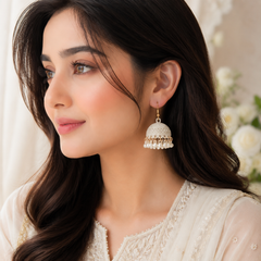 WhitePearl Jhumki